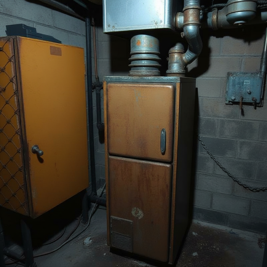 Furnace replacement, before